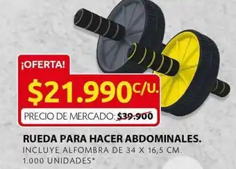 Ara Ruedas para hacer abdominales + alfombra de 34x16,5cm oferta