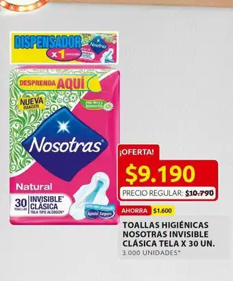 Ara Toallas higiénicas nosotras x 30un oferta