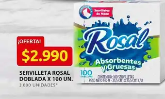 Ara Servilletas rosal x 100un oferta