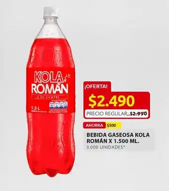 Ara Gaseosa kola román x 1.500ml oferta
