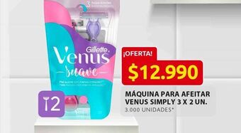 Ara Máquina de afeitar venus simply 3 x 2un oferta