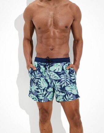 American Eagle Pantaloneta de baño ae tropical de 13 cm. oferta