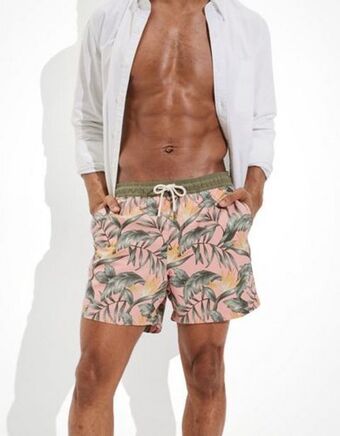 American Eagle Pantaloneta de baño ae tropical de 13 cm. oferta