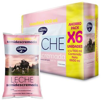 Merqueo Leche semidescremada alpina 6 und oferta