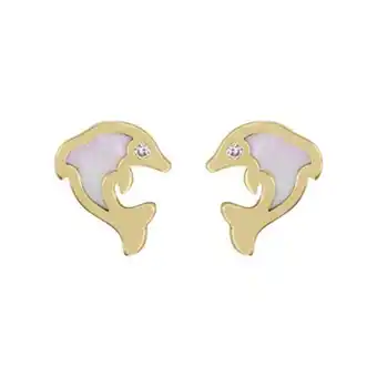 Kevin's Joyeros Topos en oro amarillo de 18 kilates, animal, con piedra madre perla y zircones, 6.5 mm. de ancho oferta