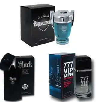 Linio Combo perfumes hombre black xx victorious 777 vip invictus oferta