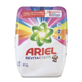 Makro Detergente en polvo ariel revitacolor 2kg oferta