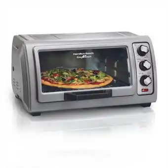 Éxito Hamilton beach easy reach horno tostador con puerta deslizante 31127d oferta