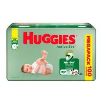 Alkosto Pañal huggies active sec m x100 unidades oferta