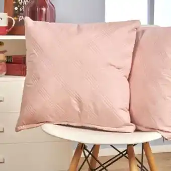 Brissa Cojines en tela microfibra repujada rosa plata oferta
