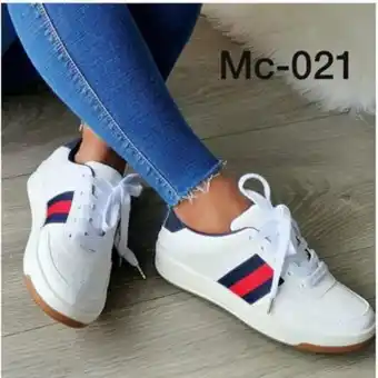 Linio Tenis blanco azul bellos dama zapatillas zapatos mujer lindos moda casual oferta