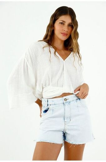 Tennis Short de jean para mujer color hielo oferta