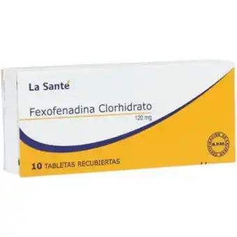 Cruz verde Fexofenadina 120mg lasante caja x 10 tabletas recu... oferta