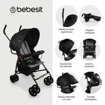 Linio Coche para bebe marca bebesit paseador click black oferta
