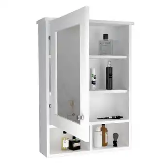 Olímpica Gabinete de baño egeo, blanco, con puerta espejo y tres entrepaños para ubicar objetos oferta