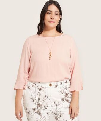 Pat Primo Blusa manga 3/4 y bolero en puño oferta