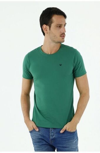 Tennis Camiseta para hombre verde con bordado oferta