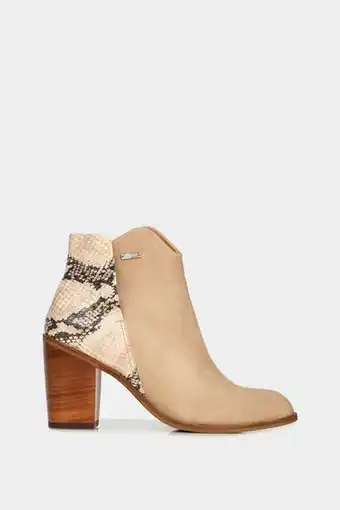 Vélez Botines tacón luca de cuero para mujer combinación de materiales oferta