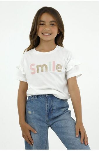 Tennis Camiseta color crudo para niña oferta