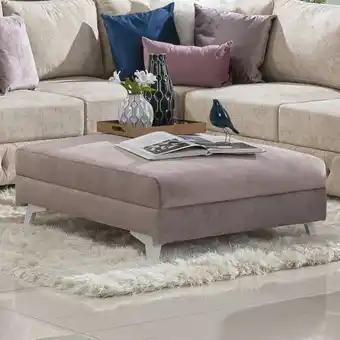 Muebles Jamar Puff gino chenille rosa oferta