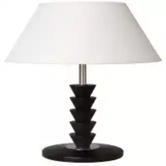 Easy Lampara mesa madera oscura 1l e27 60w oferta