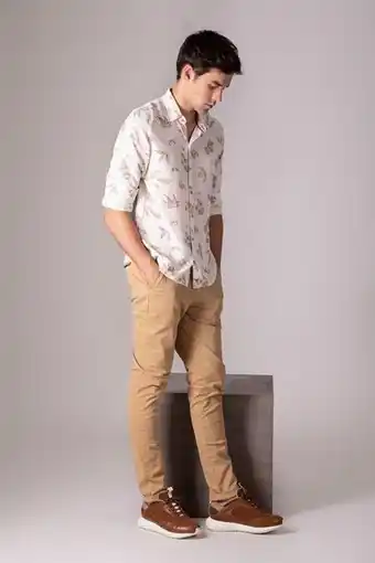Vélez Camisa manga larga estampado hojas oferta