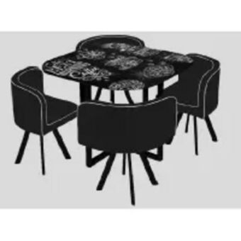 Easy Comedor 4 sillas 90x90x73 coffe 2.0 oferta
