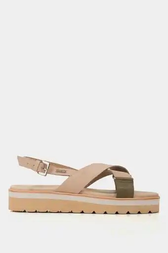Vélez Sandalia plataforma egaleo de cuero para mujer contrastes de color oferta