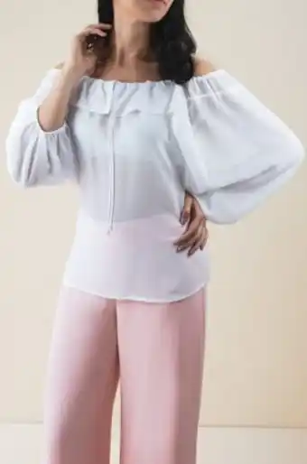 Chazari Blusa campesina con boleros y manga bombacha oferta