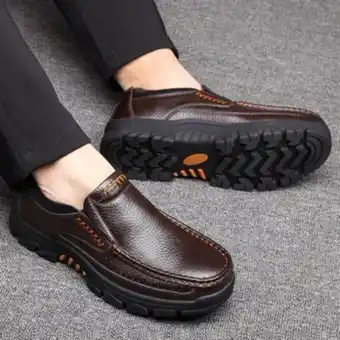 Linio Zapatos del asunto de cuero suave viejos zapatos de hombre casual de mediana edad inferiores de los hombres zapatos de los ho oferta