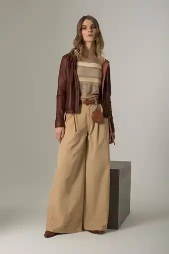 Vélez Chaqueta de cuero para mujer doble faz oferta