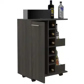 Olímpica Bar cart, grafito, con espacio para botellas y porta copas oferta