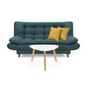 Falabella Sofa cama damasco + cojines y mesa de centro oferta
