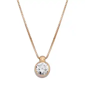 Kevin's Joyeros Gargantilla en oro rojo de 18 kilates, veneciana, con zircon central, 42 cm. de largo, 0.50 mm. de ancho oferta