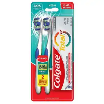Merqueo Cepillo de dientes colgate 360 + crema dental colgate total oferta