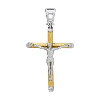 Kevin's Joyeros Cruz en oro amarillo de 18 kilates con visos, tronco oferta