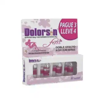 Dolorsin fem capsula promoción pague 3 lleve 4 ca...