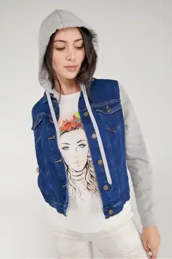 Chaqueta de jean contrastes