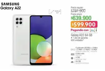Jumbo Galaxy a22 64 gb samsung oferta