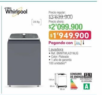 Jumbo Lavadora whirlpool oferta