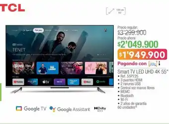 Jumbo Smart tv led uhd 4k 55" oferta