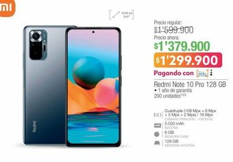 Jumbo Redmi note 10 pro 128 gb xiaomi oferta