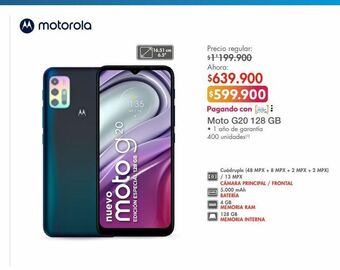 Metro Moto g20 128 gb oferta