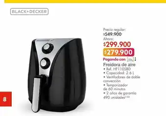 Metro Freidora de aire oferta
