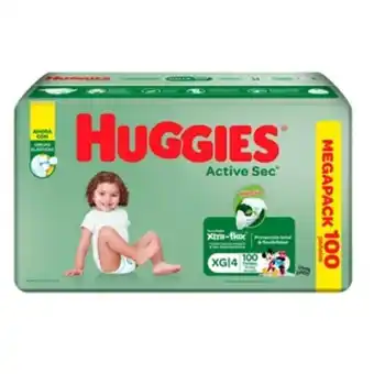 Alkosto Pañal huggies active sec xg x 100 unidades oferta