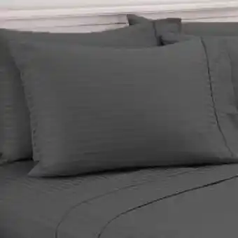 Falabella Juego de sábanas sateen stripe negro karytex oferta