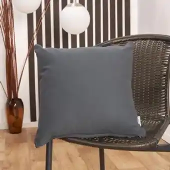Brissa Cojín distort loneta unicolor gris oscuro oferta