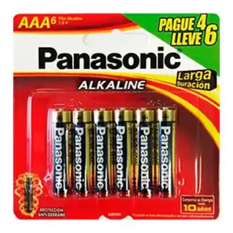 La Rebaja Oferta pilas panasonic aaa alk pague 4 lleve 6 oferta