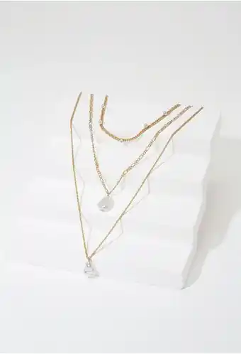 ELA Collar multicapas con perlas oferta