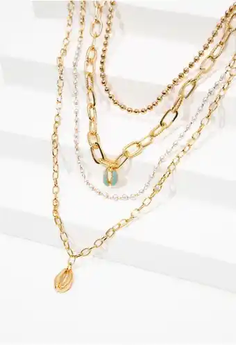 ELA Collar multicapas dijes de concha oferta